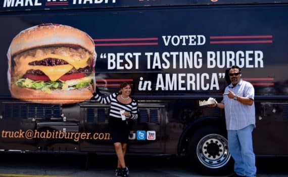 Sterling Employees standing in front of a The Habit Burger Grill Food Truck
